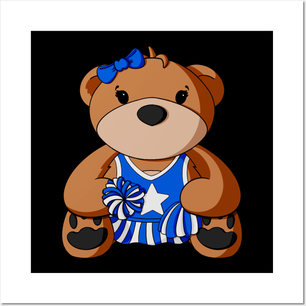 Cheerleader Teddy Bear Wall Art by Alisha Ober Designs